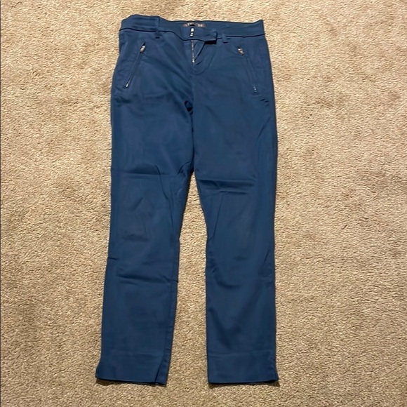 Level 99 Blue Straight Leg Trousers - Picture 7 of 11